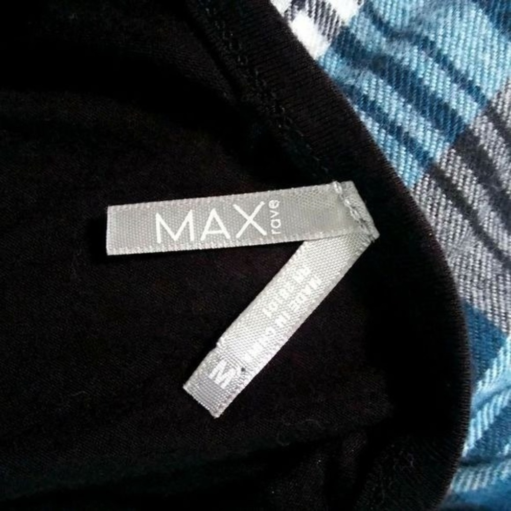 Max Rave Medium Black Plaid Basic Sleeveless Dress - image 5